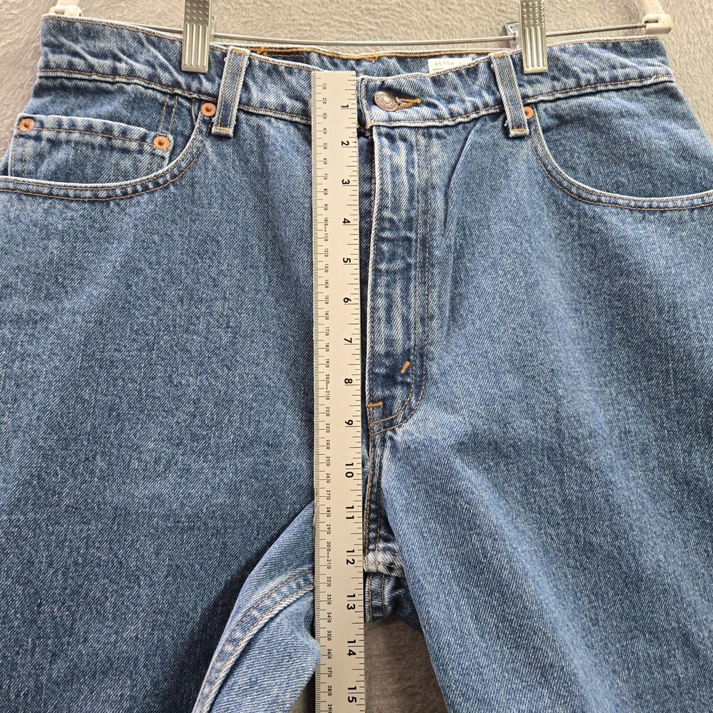 VINTAGE Levi's 560 Men Jeans 34x32 Blue 90s Denim Loose Fit Taper Deadstock NWT - Picture 4 of 12
